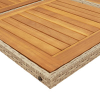 Thumbnail for 9-tlg. Garten-Essgruppe mit Kissen Beige Poly Rattan