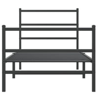 Thumbnail for Bettgestell mit Kopf- und Fußteil Metall Schwarz 90x190 cm