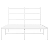 Thumbnail for Bettgestell mit Kopfteil Metall Weiß 120x190 cm