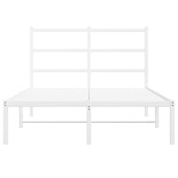 Thumbnail for Bettgestell mit Kopfteil Metall Weiß 120x200 cm