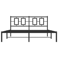 Thumbnail for Bettgestell mit Kopfteil Metall Schwarz 150x200 cm