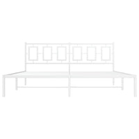 Thumbnail for Bettgestell mit Kopfteil Metall Weiß 180x200 cm