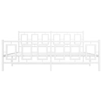 Thumbnail for Bettgestell mit Kopf- und Fußteil Metall Weiß 180x200 cm