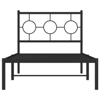 Thumbnail for Bettgestell mit Kopfteil Metall Schwarz 90x200 cm