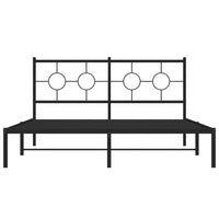 Thumbnail for Bettgestell mit Kopfteil Metall Schwarz 150x200 cm