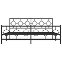 Thumbnail for Metallbett ohne Matratze mit Fußteil Schwarz 180x200 cm