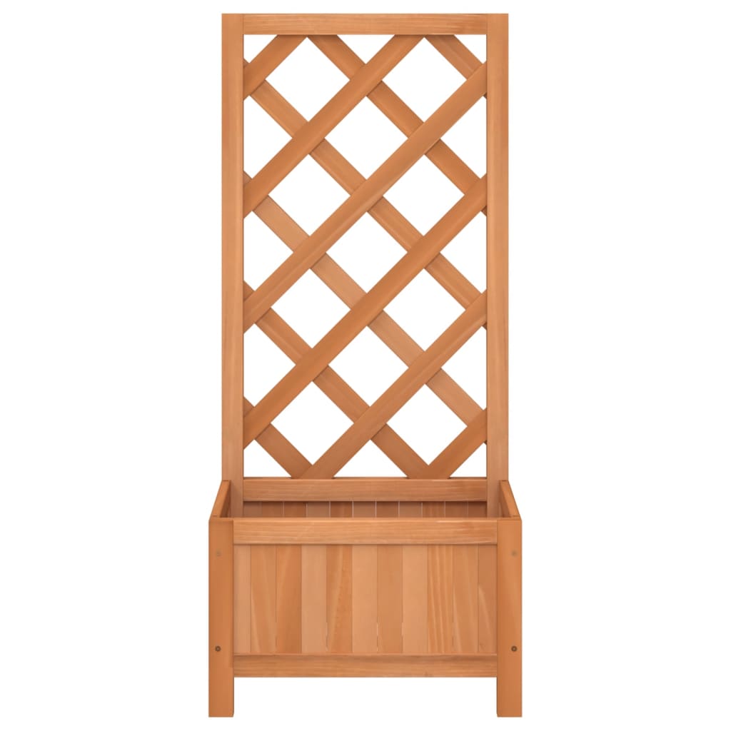 Pflanzkübel mit Spalier Braun Massivholz Tanne