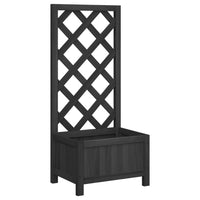 Thumbnail for Pflanzkübel mit Spalier Schwarz Massivholz Tanne