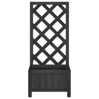 Thumbnail for Pflanzkübel mit Spalier Schwarz Massivholz Tanne