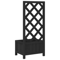 Thumbnail for Pflanzkübel mit Spalier Schwarz Massivholz Tanne