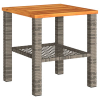 Thumbnail for 3-tlg. Bistro-Set mit Kissen Grau Poly Rattan Akazienholz