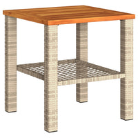Thumbnail for 3-tlg. Bistro-Set mit Kissen Beige Poly Rattan Akazienholz