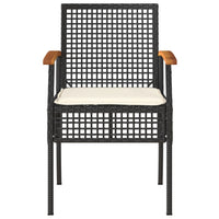 Thumbnail for 4-tlg. Garten-Lounge-Set mit Kissen Schwarz Poly Rattan