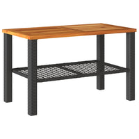 Thumbnail for 4-tlg. Garten-Lounge-Set mit Kissen Schwarz Poly Rattan