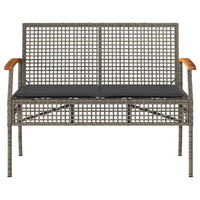 Thumbnail for 4-tlg. Garten-Lounge-Set mit Kissen Grau Poly Rattan
