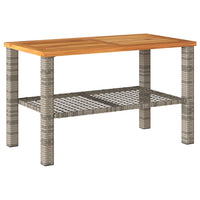 Thumbnail for 4-tlg. Garten-Lounge-Set mit Kissen Grau Poly Rattan