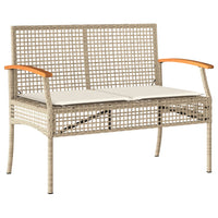 Thumbnail for 4-tlg. Garten-Lounge-Set mit Kissen Beige Poly Rattan