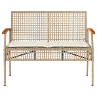 Thumbnail for 4-tlg. Garten-Lounge-Set mit Kissen Beige Poly Rattan