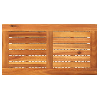 Thumbnail for Gartentisch Beige 70x38x42 cm Poly Rattan Akazienholz