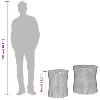 Thumbnail for Garten-Beistelltische 2 Stk. mit Holzplatte Schwarz Poly Rattan