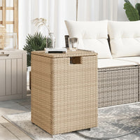 Thumbnail for Propan-Tank-Verstecktisch Beige 40x40x60 cm Poly Rattan