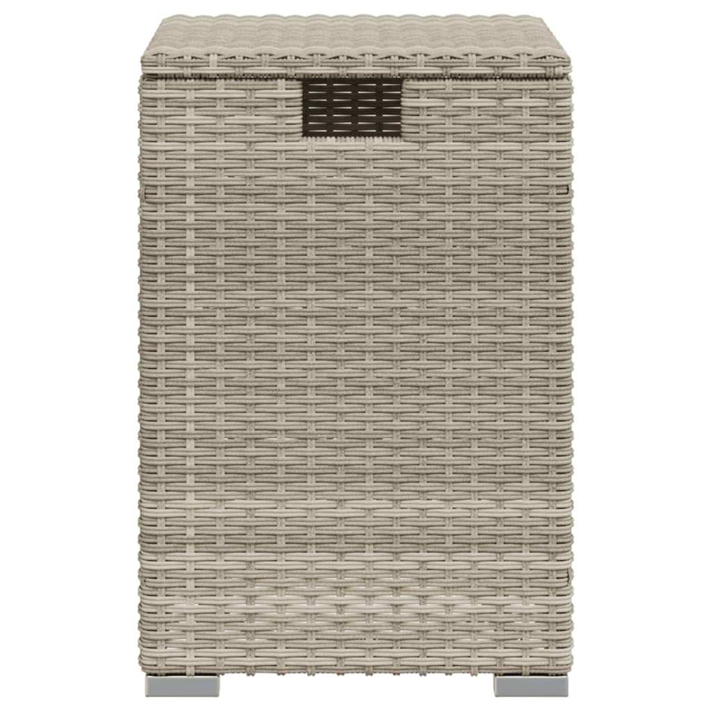 Propan-Tank-Verstecktisch Hellgrau 40x40x60 cm Poly Rattan
