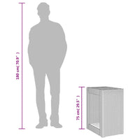 Thumbnail for Garten-Beistelltisch mit Holzplatte Beige Poly Rattan