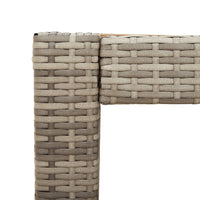 Thumbnail for Garten-Beistelltisch mit Holzplatte Grau Poly Rattan