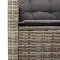 Thumbnail for 3-tlg. Bistro-Set mit Kissen Grau Poly Rattan Akazienholz