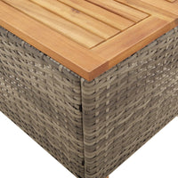 Thumbnail for 3-tlg. Bistro-Set mit Kissen Grau Poly Rattan Akazienholz