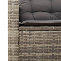 Thumbnail for 3-tlg. Bistro-Set mit Kissen Grau Poly Rattan Akazienholz