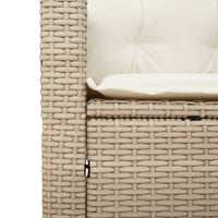 Thumbnail for 3-tlg. Bistro-Set mit Kissen Beige Poly Rattan Akazienholz