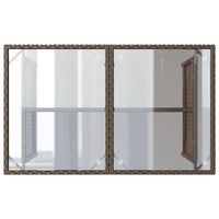 Thumbnail for 2-tlg. Garten-Essgruppe mit Kissen Braun Poly Rattan