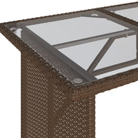 Thumbnail for 2-tlg. Garten-Essgruppe mit Kissen Braun Poly Rattan