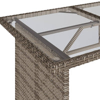 Thumbnail for 2-tlg. Garten-Essgruppe mit Kissen Grau Poly Rattan