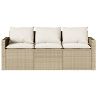 Thumbnail for 2-tlg. Garten-Essgruppe mit Kissen Beige Poly Rattan
