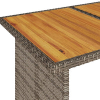Thumbnail for 2-tlg. Garten-Essgruppe mit Kissen Grau Poly Rattan