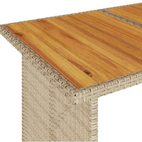 Thumbnail for 2-tlg. Garten-Essgruppe mit Kissen Beige Poly Rattan