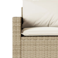 Thumbnail for Gartensofa mit Kissen 3-Sitzer Beige Poly Rattan