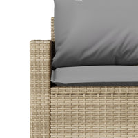 Thumbnail for Gartensofa mit Kissen 3-Sitzer Beige Poly Rattan