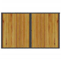 Thumbnail for Gartentisch mit Holzplatte Schwarz 110x68x70 cm Poly Rattan