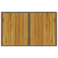 Thumbnail for Gartentisch mit Holzplatte Grau 110x68x70 cm Poly Rattan