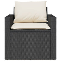 Thumbnail for 4-tlg. Garten-Sofagarnitur mit Kissen Schwarz Poly Rattan