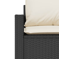 Thumbnail for 4-tlg. Garten-Sofagarnitur mit Kissen Schwarz Poly Rattan
