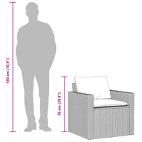 Thumbnail for 4-tlg. Garten-Sofagarnitur mit Kissen Schwarz Poly Rattan