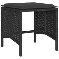 Thumbnail for 4-tlg. Garten-Sofagarnitur mit Kissen Schwarz Poly Rattan