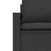 Thumbnail for 4-tlg. Garten-Sofagarnitur mit Kissen Schwarz Poly Rattan