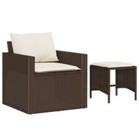 Thumbnail for 4-tlg. Garten-Sofagarnitur mit Kissen Braun Poly Rattan