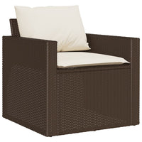 Thumbnail for 4-tlg. Garten-Sofagarnitur mit Kissen Braun Poly Rattan
