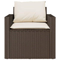 Thumbnail for 4-tlg. Garten-Sofagarnitur mit Kissen Braun Poly Rattan